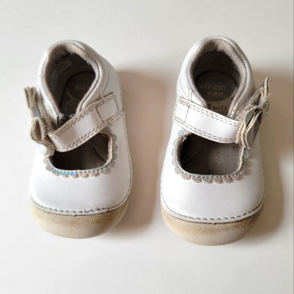 Stride Rite Soft Motion White Makayla Mary Jane Baby Toddler Size 4